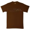 Waveform Ocean Soundwave Brown T shirts