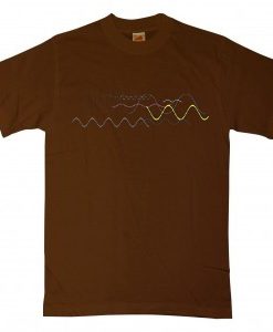 Waveform Ocean Soundwave Brown T shirts