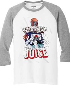 Wheezing The Juice White Grey Raglan T shirts