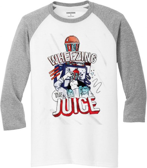 Wheezing The Juice White Grey Raglan T shirts