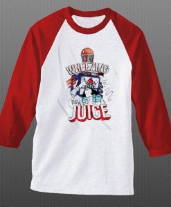 Wheezing The Juice White Red Raglan T shirts