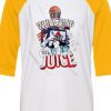 Wheezing The Juice White Yellow Raglan T shirts