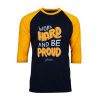 Work Hard And Be Proud Black Yellow Raglan T shirts