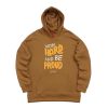 Work Hard And Be Proud Brown Hoodie