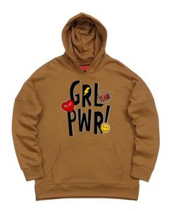 Yeah Girl Power Brown Hoodie