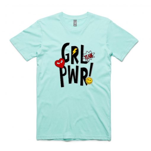 Yeah Girl Power Green Mint T shirts