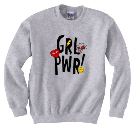 Yeah Girl Power Grey Sweatshirts