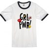 Yeah Girl Power White Black Ringer T shirts