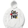 Yeah Girl Power White Hoodie