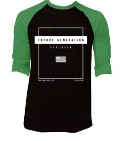 Future Generation Black Green Raglan T shirts