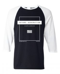 Future Generation Black White Raglan T shirts