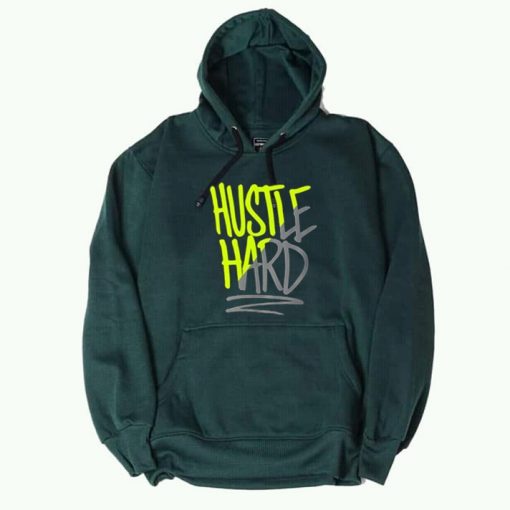 Hustle Hard Green Hoodie