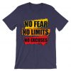 No Fear No Limits No Excuse Purple T shirts