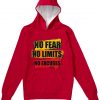 No Fear No Limits No Excuse Red Hoodie