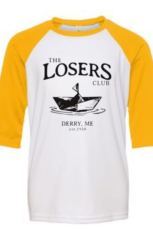 The Losers Club White Yellow Raglan T shirts