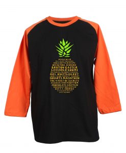 The Many Names of Gus Psych Black Orange Raglan Tshirts