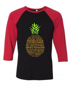 The Many Names of Gus Psych Black Red Raglan Tshirts