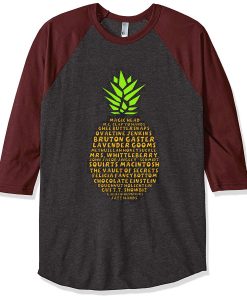 The Many Names of Gus Psych Grey Brown Orange Raglan Tshirts