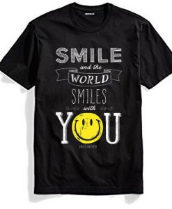 The World Smile With You Black T shirts