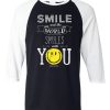 The World Smile With You Black White Raglan T shirts