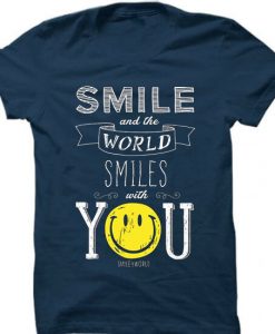 The World Smile With You Blue NavyT shirts