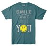 The World Smile With You Blue Spource T shirts