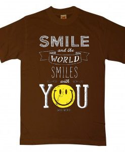 The World Smile With You Brown T shirts