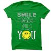 The World Smile With You Light Green T shirts