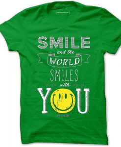 The World Smile With You Light Green T shirts