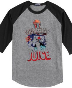 Wheezing The Juice Grey Black Raglan T shirts