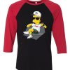 Bart Simpson Stay Black Red Raglan T shirts