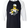 Bart Simpson Stay Black White Raglan T shirts