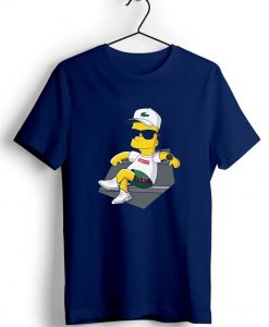 Bart Simpson Stay Blue Navy T shirts