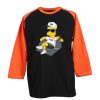 Bart Simpson Stay Grey Orange Raglan T shirts