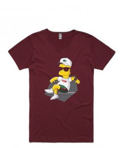 Bart Simpson Stya Maroon T shirts