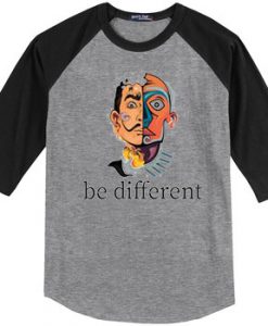 Be different Grey Black Raglan T shirts