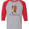 Be different Grey Red Raglan T shirts