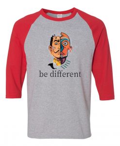 Be different Grey Red Raglan T shirts