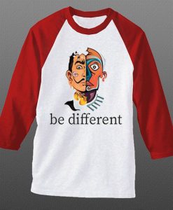 Be different White Red Raglan T shirts