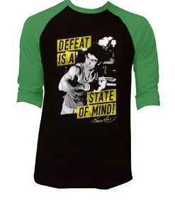 Bruce Lee Mind State Black Green Raglan T shirts