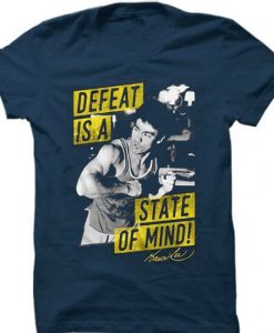 Bruce Lee Mind State Blue Navy T shirts