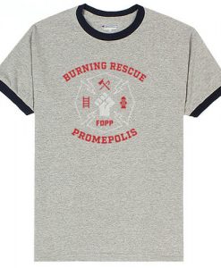 Burning Rescue FDPP Grey Black Rigner tshirts