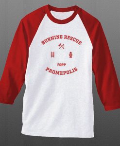 Burning Rescue FDPP White Red Raglan T shirts