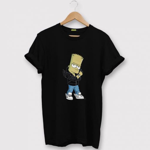 Designer Bart Simpson Black T shirts