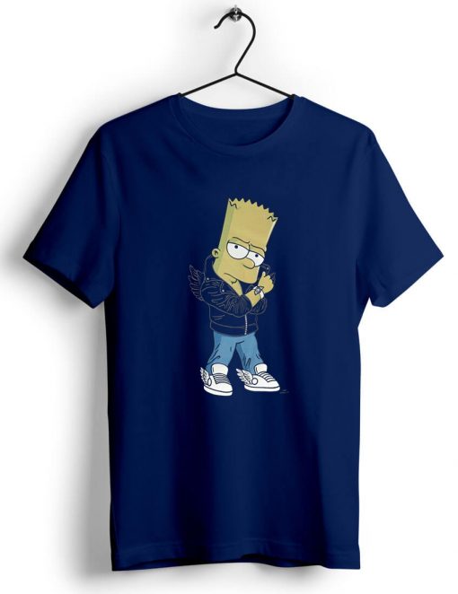 Designer Bart Simpson Blue Navy T shirts