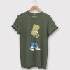 Designer Bart Simpson Green Army T-shirt