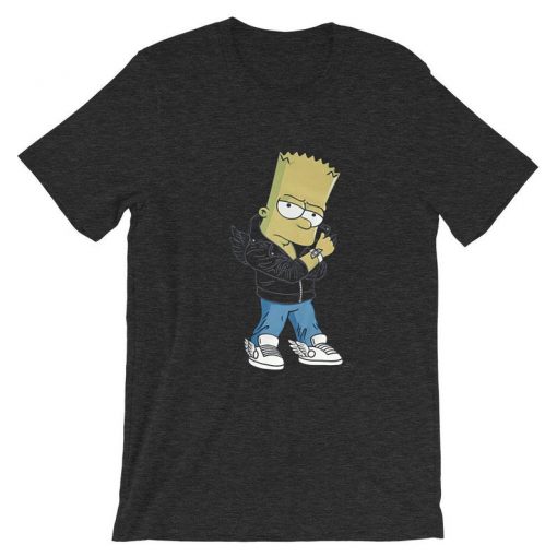 Designer Bart Simpson Grey Asphalt T-shirt