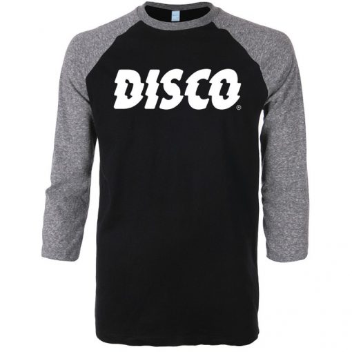 Disco Grey Black Raglan T shirts