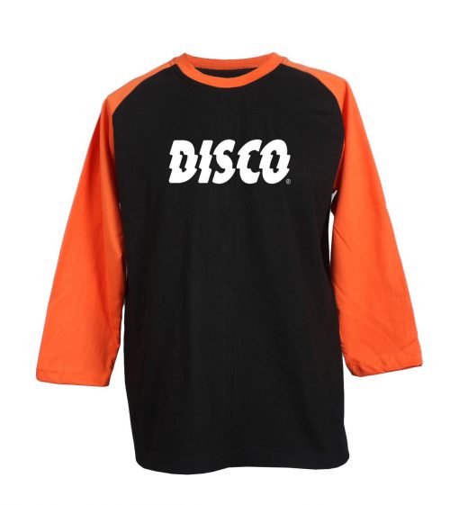 Disco Black Orange Raglan T shirts