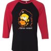 Homer Simpson Cerveza O Muerte Black Red RaglanT shirts